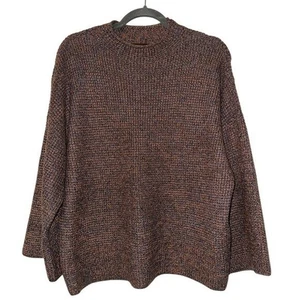 Kerisma Red Black Marled Roll Neck Wool Sweater Size Medium - Picture 1 of 6