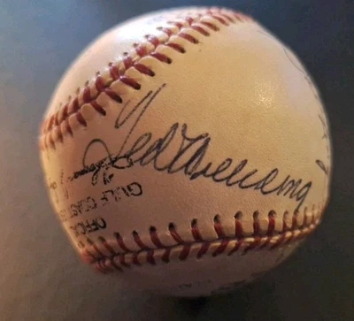 Signed Baseball TED WILLIAMS EARLY Wynn DONATELELLI Buhl Long  13 Autographs - Image 1 of 4
