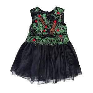Tadashi Shoji Kids Girls Rousseau Party Dress with Playing Monkeys Size 4 - Picture 1 of 6