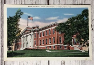 Cartolina Jackson TN Main Building Union University Tennessee - Foto 1 di 2