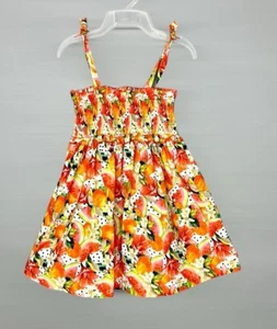Mayoral Girl Fruit-Print Smocked Dress Spaghetti Strap Sundress Cotton 6 116 cm - Picture 1 of 9