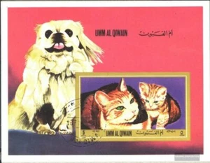 Umm al Kaiwain Bloque 55b (compl.edición) usado 1972 perros y gatos - Imagen 1 de 1