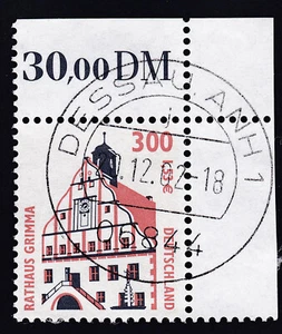 GERMANY 2000 Corner Stamp Mi 2141 Sn 1851 Yt 1974 Sights: Townhall, Grimma - Picture 1 of 1