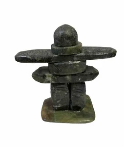 Vintage Jade Statue Figure Figurine inukshuk Inuit AS IS Chip - Picture 1 of 11