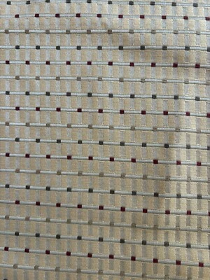 Upholstery Fabric Remnant Curtains Cushion Craft 59”x 72” Geometric New Selvedge - Image 1 of 4