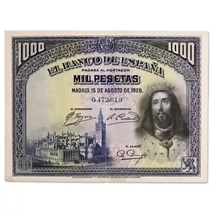 Espagne - billet 1000 pesetas 1928 - Fernando III de Castille - TTB - P.78a - Imagen 1 de 2