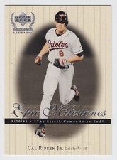 1999 Upper Deck Century Legends - Epic Milestones - Ripken - #7 - Orioles - Mint