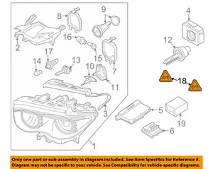 BMW OEM 03-08 760Li Headlight Head Light Lamp-Plug Left 61138365356 - Foto 1 di 2
