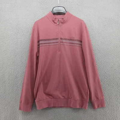 Camisa Travis Mathew Para Hombres Pequeña Roan Rouge Roja En La Alineación 1/4 Cremallera Golf 1MX403 Foto 1 de 4