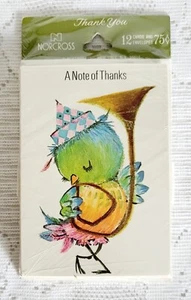 Tarjetas Norcross De Colección Gracias Feliz Año Nuevo Mensaje Retro Paquete De 12 Nuevas en Paquete - Imagen 1 de 4
