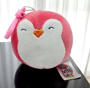 Squishmallow Piper rosa Pinguin Plüsch Kellytoy Schlüsselanhänger Clip Stofftier - Bild 1 von 7