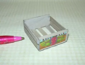 Miniature Small Weathered Wooden Crate "Race Track": DOLLHOUSE 1:12 - Picture 1 of 1