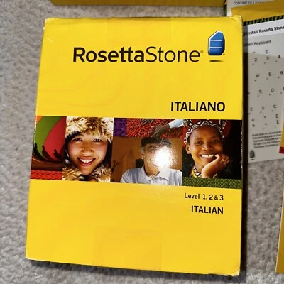 Juego de CD PC Rosetta Stone versión italiana 3 nivel 1 2 3 idioma italiano Foto 1 de 2