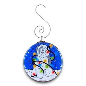 Alter englischer Schäferhund Weihnachten Mini Ornament Handarbeit Strumpf Füller Geschenk - Bild 1 von 14