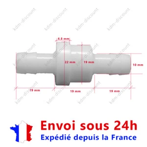 Clapet anti-retour 10 mm - Valve unidirectionnelle pour eau, huile, lave-glace - Imagen 1 de 2