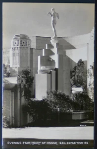 RPPC Golden Gate Expo 1939 SF Evening Star Court of Honor Moulin PC1398 - Bild 1 von 2