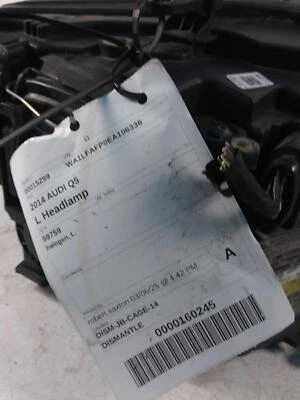 Used Left Headlight Assembly fits: 2014 Audi Q5 halogen Left Grade C Foto 1 de 4
