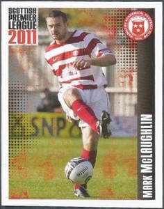PANINI 2011-SPL COLLECTION-#147-HAMILTON ACADEMICAL-MARK McLAUGHLIN IN ACTION