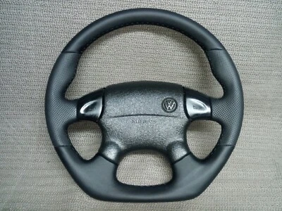 Sport Lenkrad VW Golf III 3 Polo 6N Passat B4 NEU LEDERBEZUG Neu Beziehen - Bild 1 von 2