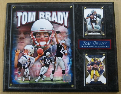 PLACA DE PARED TOM BRADY PATRIOTAS DE NUEVA INGLATERRA ENMARCADA 8X10 FOTO-HOMBRE ARTE RUPESTRE-12X15 Foto 1 de 3