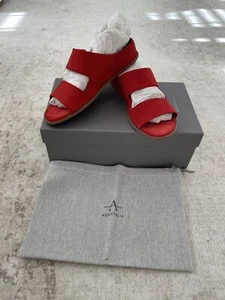 Sandalias de cuña de gamuza Abadía resistentes a la intemperie Aquatalia nuevas en caja - rojas - talla 7 M - $350 - Imagen 1 de 8