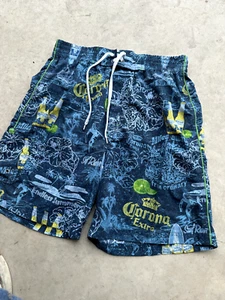 Corona Extra Beer Swim Trunks Beachwear Party Vacation Pool Lined Mens 36" - Picture 1 of 8