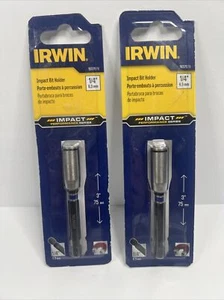 ( 2 ) Irwin 1/4" -3” Magnetic Impact Bit Holders ( 1837579 ) ~ 2 Piece Lot New - Picture 1 of 3
