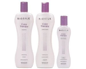 BioSilk Color Therapy Kit - Shampoo, Conditioner 12oz + Lock & Protect 5.64oz - Picture 1 of 2