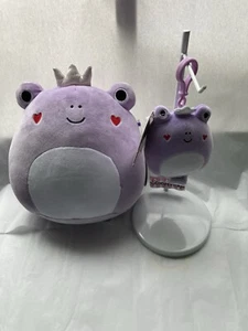 Squishmallows Valentine Squad 8" Francine the Purple Frog Plush Doll With Clip - Picture 1 of 9