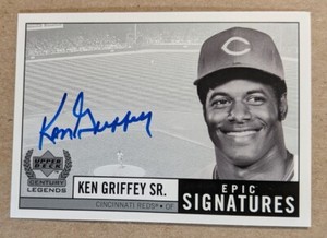 1999 UPPER DECK CENTURY LEGENDS EPIC SIGNATURES #SR KEN GRIFFEY SR AUTO