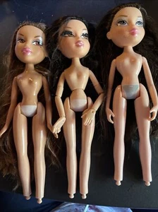 Lotto di 3 bambole vintage 2001 BRATZ figura ragazza capelli castani MGA marrone/occhio nocciola - Foto 1 di 11