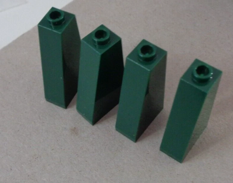 LEGO Pieces & Parts 4460 - 6055224 Slope Brick 1X2X3 Earth Green x4 - Image 1 of 1