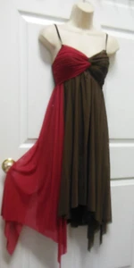 Body Wrappers Dance Lyrical Camisole Dress Brown/Crimson Ladies Med P714 - Picture 1 of 6