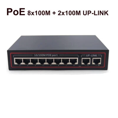 10 Port PoE Networking Ethernet Switch Power Over Ethernet for IP Cameras NVR - Image 1 of 4