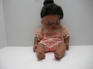VTG Black Kenner Baby All Gone Doll Painted Eyes Rooted Hair Cloth TLC Body