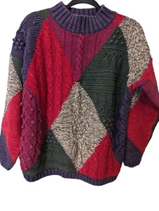 Pullover Pulli Mehrfarbig Strick Stehkragen Regular Fit Langarm Strukturiert - Bild 1 von 5