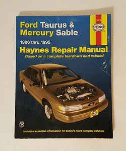 Ford Taurus & Mercury Sable 1986 thru 1995 Haynes Repair Manual 36074 - Picture 1 of 9