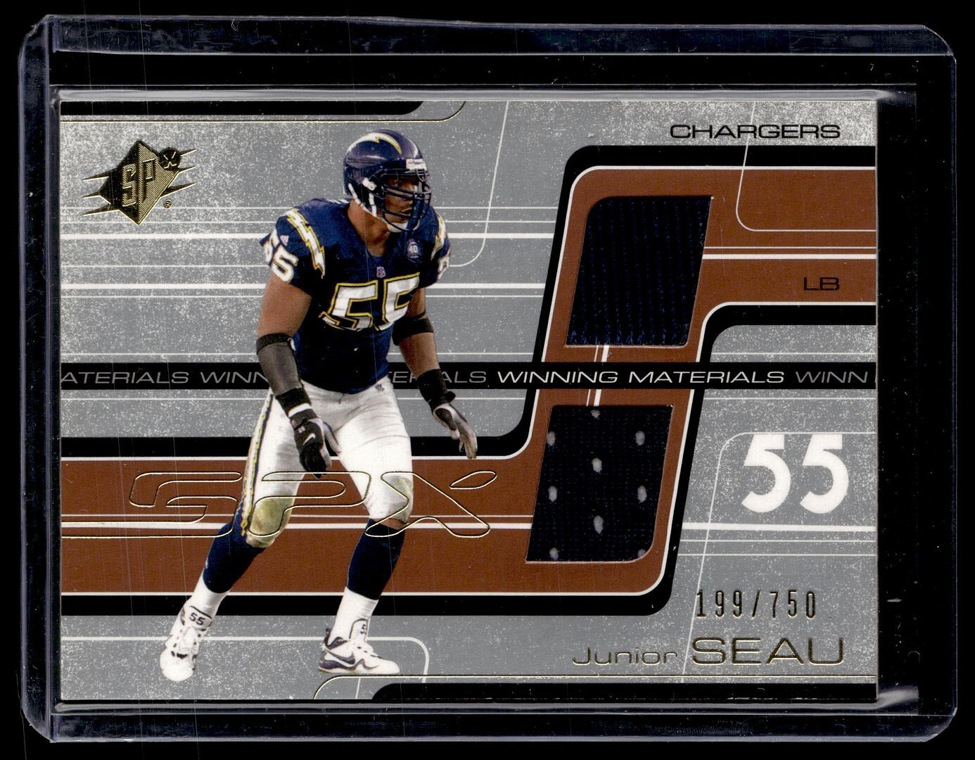 2001 SPX WINNING MATERIALS /750 JERSEY JUNIOR SEAU CHARGERS
