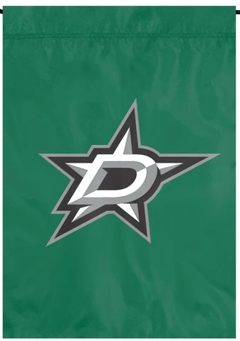 Dallas Stars Garden Flag Banner Applique Embroidered Nylon 12.5 x 18 Inch Cover