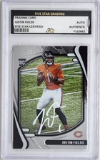 JUSTIN FIELD Signed 2021 Panini Trading Card CHICAGO BEARS