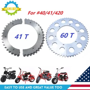 41/42/60 T Split Sprocket For #40/41/420 Chain Axle Hub Go Kart Racing Mini Bike - Picture 1 of 2
