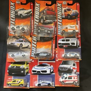 Matchbox - (9) Emergency Police Vehicles MOC 56 Buick Chevy Caprice BMW M5
