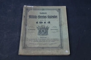 Old Print Saxony Military Association Calendar 1914 - Picture 1 of 12