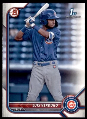 Luis Verdugo 2022 Bowman Prospects Rookie 1st Card RC #BP-147 Chicago Cubs - Image 1 of 2