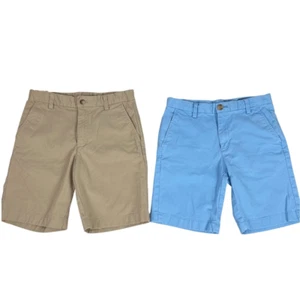 Vineyard Vines Boys Shorts size 10 Khaki Light Blue - Picture 1 of 11