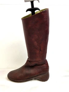 Camper Ladies Knee High Comfort Boots Leather Brown Zip UK 3 EU 36 - Picture 1 of 10