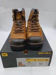 CAT 13 WIDE DIAGNOSTIC HI 6" STEEL TOE WORK BOOTS WATERPROOF DARK BEIGE P89940 - Picture 1 of 8