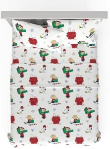 Franco Peanuts Charlie Brown Holiday & Christmas Bedding Super Queen,  - Picture 1 of 1