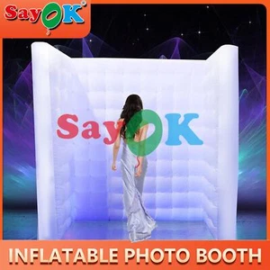 Tragbare aufblasbare Photo Booth Wand Photo Booth Hintergrund für Hochzeit Event LED - Bild 1 von 10
