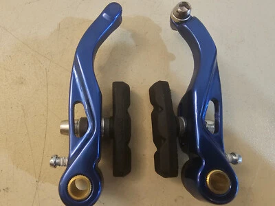 Frenos de bicicleta BMX Mid School NOS... Bicicleta... Vendedor de confianza... Azul anodizado Foto 1 de 4